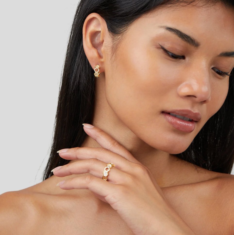 Selina - Ring af guld og krystal