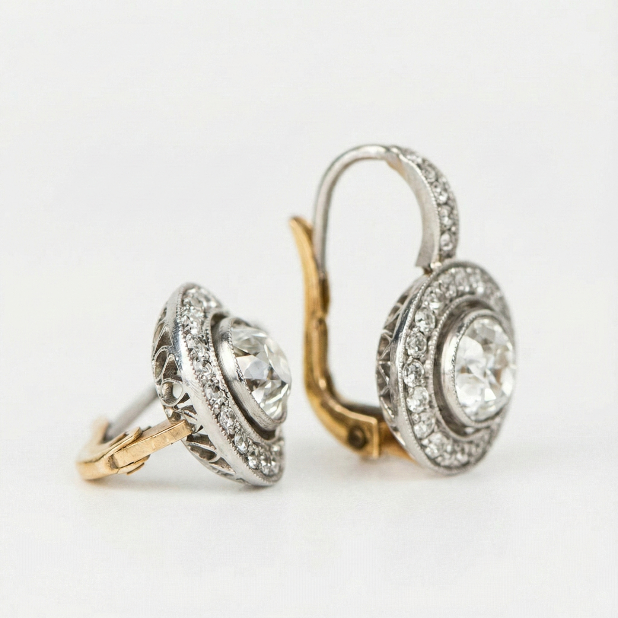 Amalia - Vintage hængende øreringe i krystal